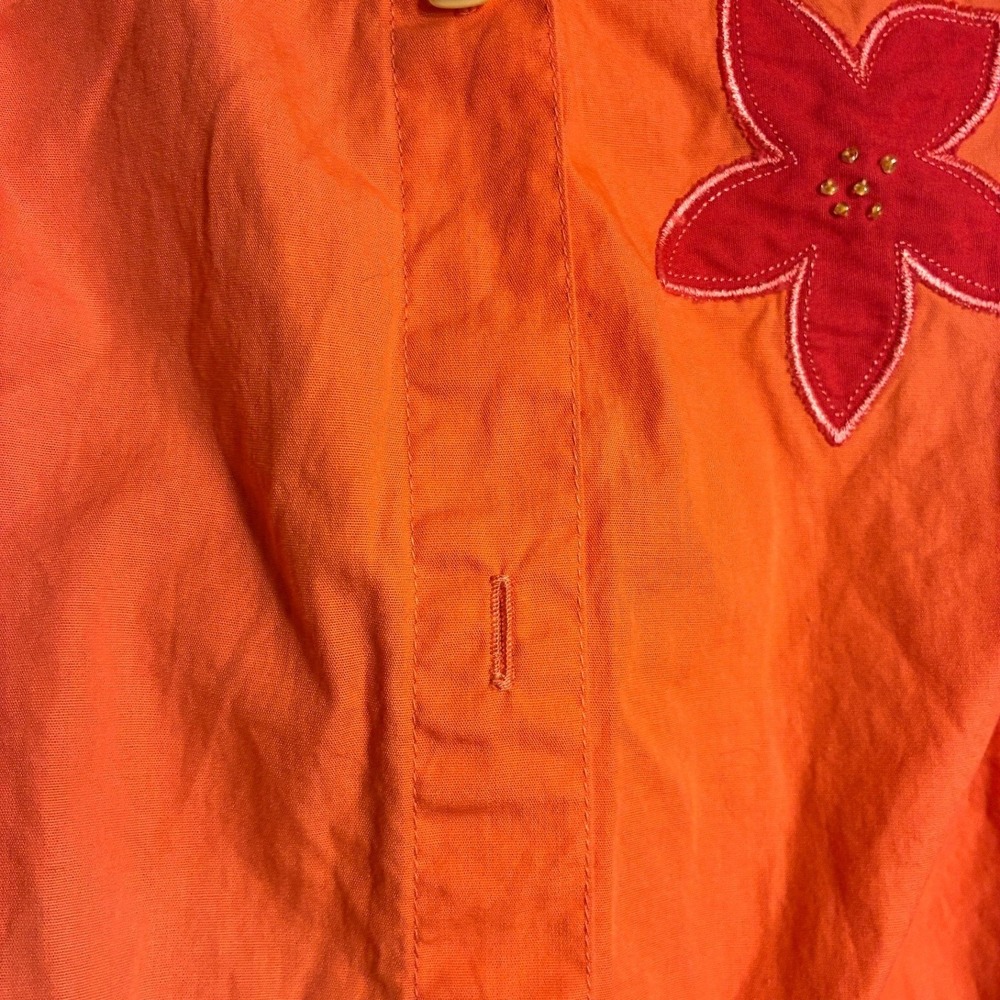 Bobbie Brooks Plus Size 18W/20W Colorblock Floral Embroidered Shirt - Picture 5 of 6
